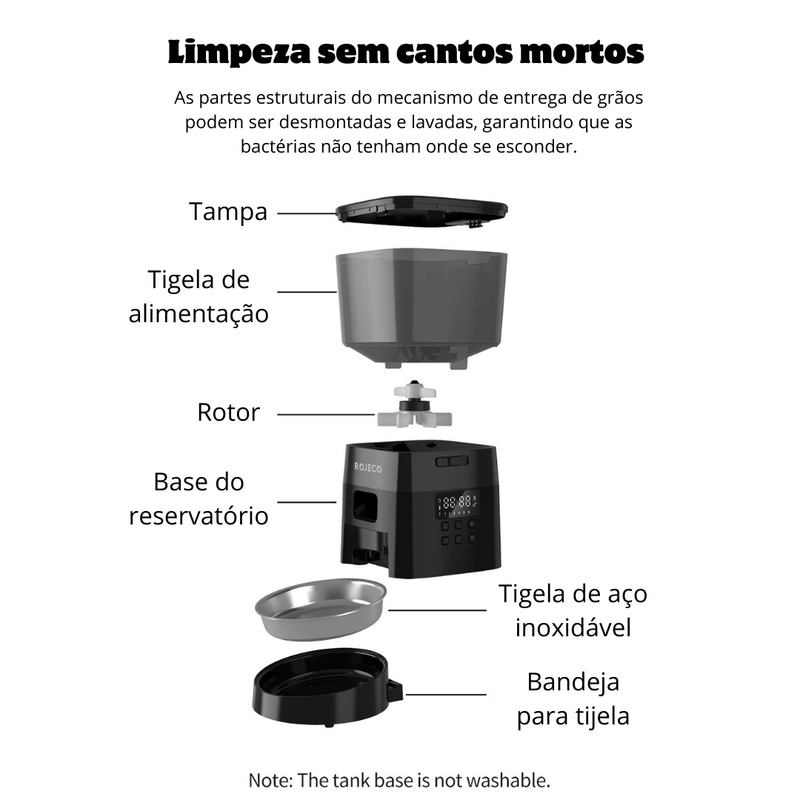 Alimentador Automático para Pets: Controle Inteligente para Gatos e Cães - Versão com Botão