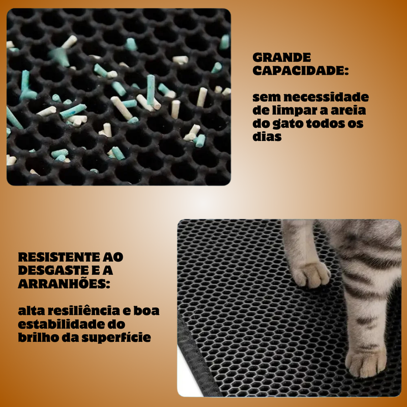 Tapete Higiênico para Gatos - À Prova d'Água, Antiderrapante e Lavável