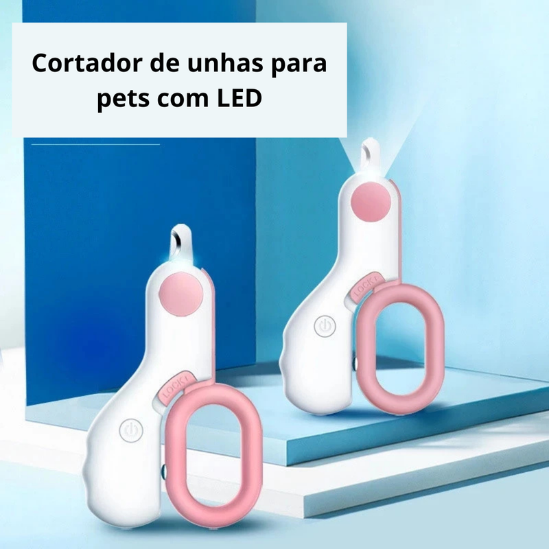 Cortador de Unhas com Luz LED para Pets