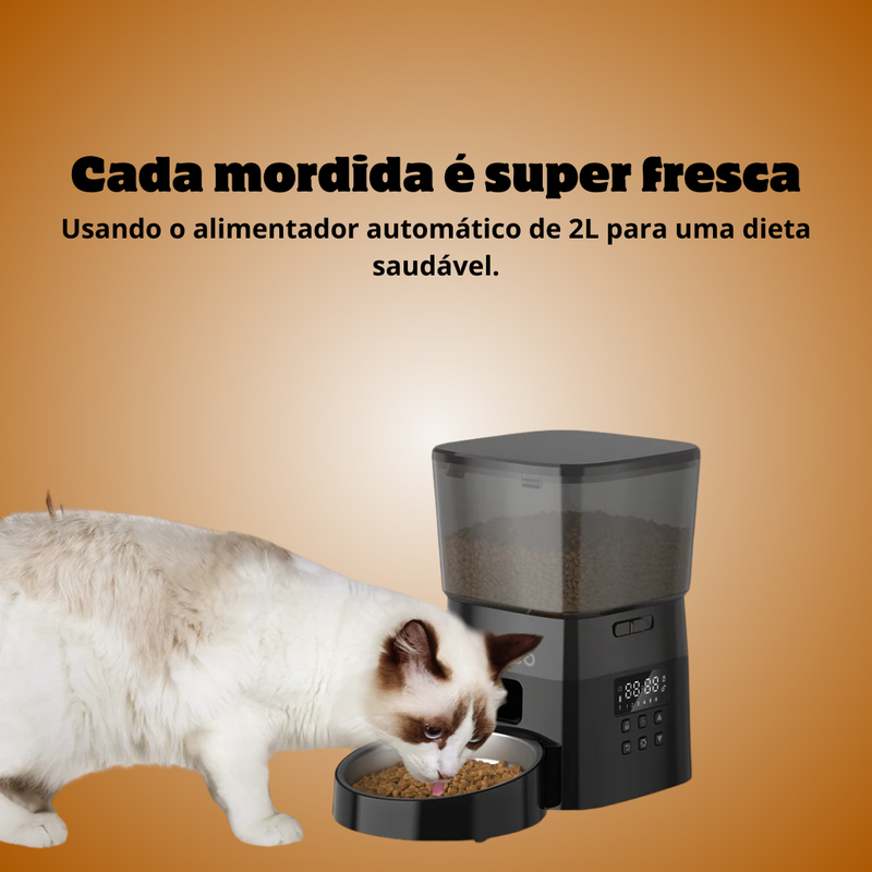 Alimentador Automático para Pets: Controle Inteligente para Gatos e Cães - Versão com Botão