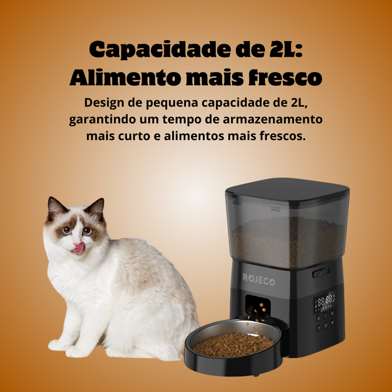 Alimentador Automático para Pets: Controle Inteligente para Gatos e Cães - Versão com Botão