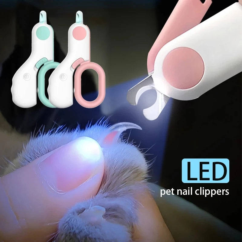 Cortador de Unhas com Luz LED para Pets