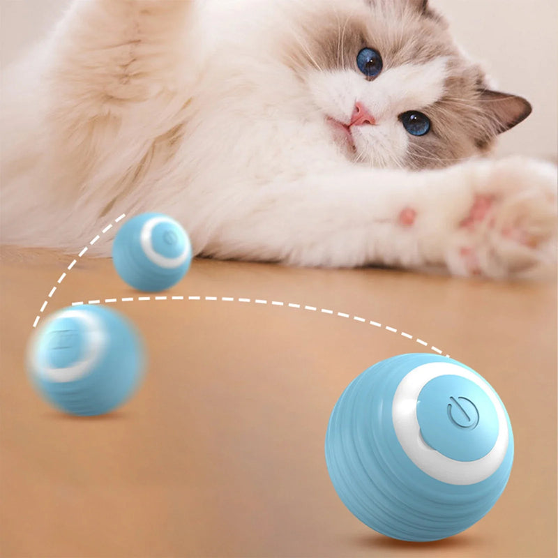 Bola Interativa Elétrica para Gatos – Brinquedo Recarregável e Automático