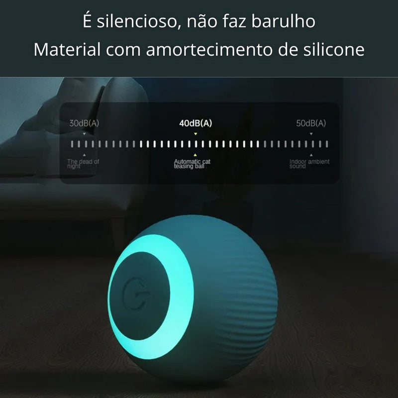 Bola Interativa Elétrica para Gatos – Brinquedo Recarregável e Automático