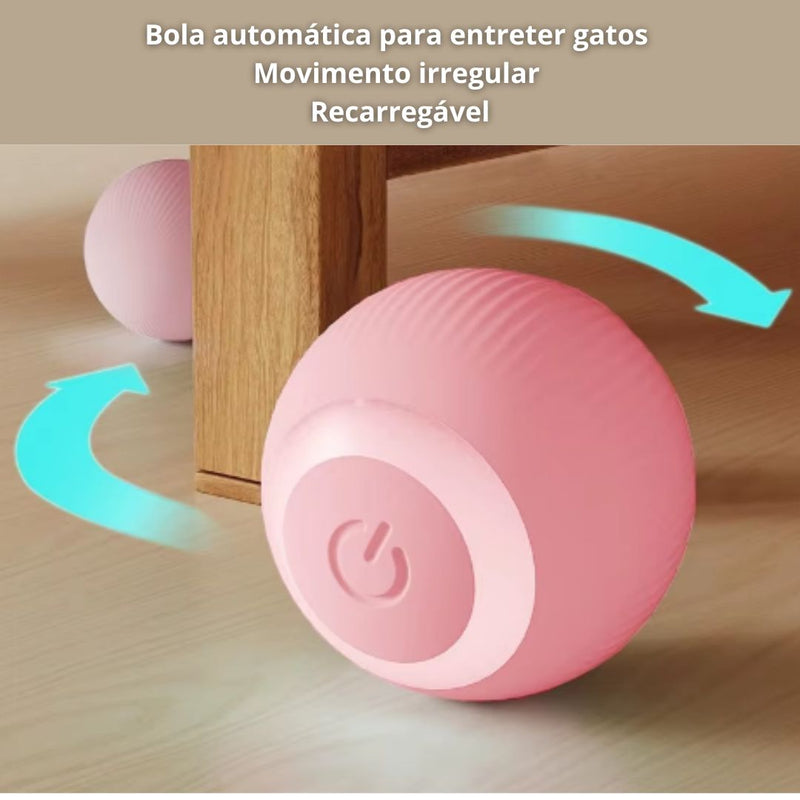 Bola Interativa Elétrica para Gatos – Brinquedo Recarregável e Automático