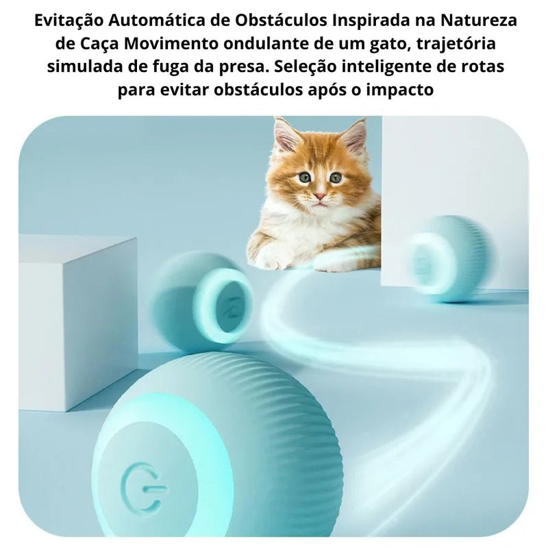 Bola Interativa Elétrica para Gatos – Brinquedo Recarregável e Automático